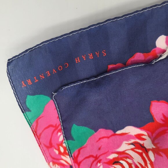 VTG Sarah Coventry Floral Striped Scarf - Picture 2 of 5